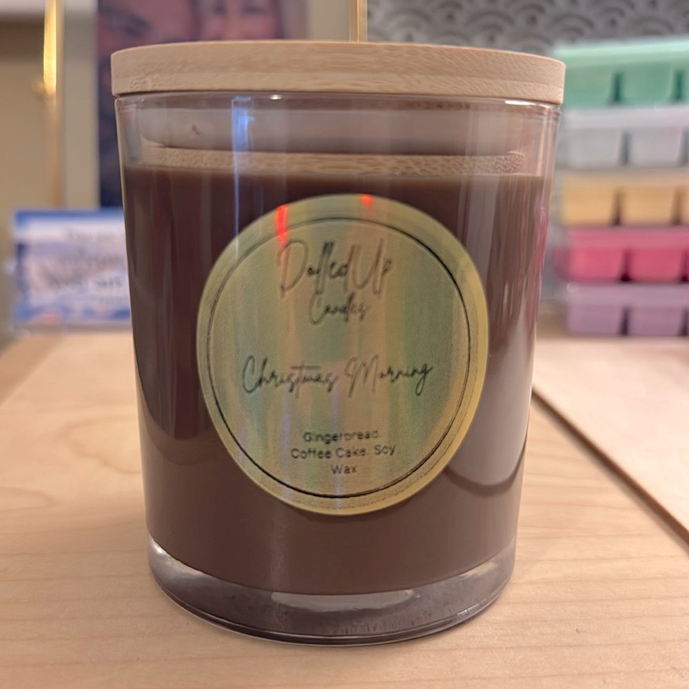9oz Christmas Morning Candle | Gingerbread Coffee Cake Scent | Soy Wax - Picture 2 of 4